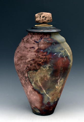 Fire and Ice Raku Style Individual Style Urn