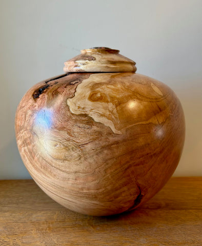 Cherry Burl Individual Size Urn With Screw On Lid