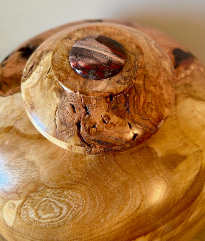 Cherry Burl Individual Size Urn With Screw On Lid