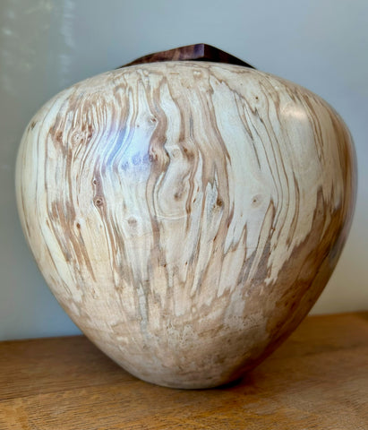 Exotic Looking Spalted Maple Individual Size Urn With Screw On Lid