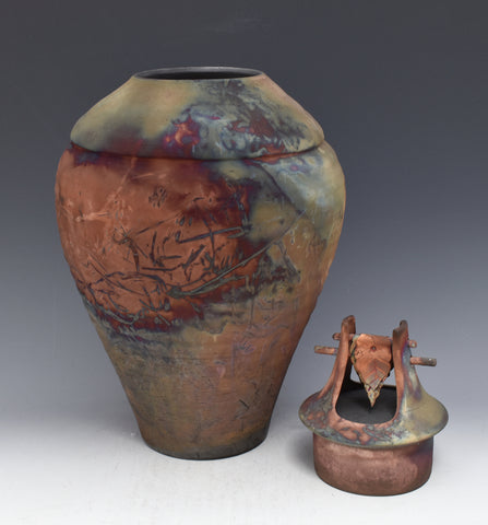 Forest Temple Raku Style Individual Style Urn