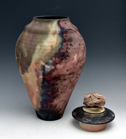 Fire and Ice Raku Style Individual Style Urn